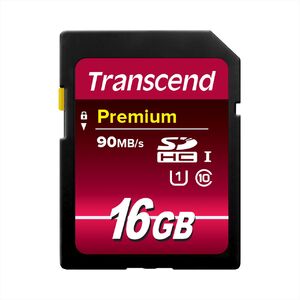 "SDHCカード 16GB class10 UHS-I対応 Premium Transcend社製 TS16GSDU1（最大転送速度 90MB/s） SDカード"