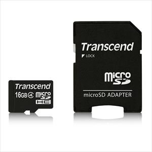 【クリックでお店のこの商品のページへ】microSDHCカード 16GB class4 Transcend社製 TS16GUSDHC4 TS16GUSDHC4