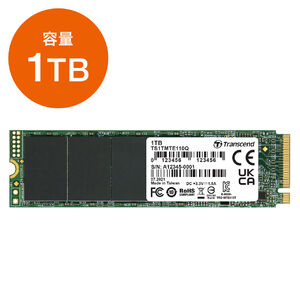 "Transcend M.2 SSD 1TB NVMe 1.3準拠 PCIe Gen3 ×4 3D NAND TS1TMTE110Q"