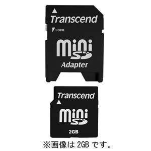 【クリックで詳細表示】miniSDカード 2GB Transcend社製 TS2GSDM TS2GSDM