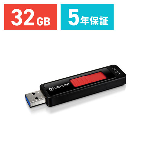 Transcend　USBメモリ　32GB　USB3.1(Gen1)　キャップレス　スライド式　JetFlash 760　ブラック　TS32GJF760