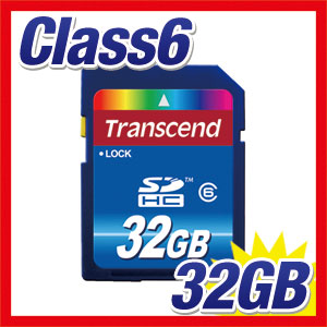 【クリックで詳細表示】SDHCカード 32GB Class6 Transcend社製 TS32GSDHC6 TS32GSDHC6