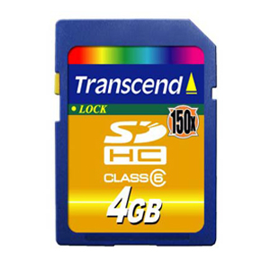 【クリックで詳細表示】Transcend SDHCメモリカード(4GB・ハイスピード) TS4GSDHC150