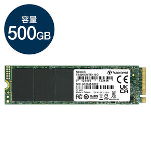"Transcend M.2 SSD 500GB NVMe 1.3準拠 PCIe Gen3 ×4 3D NAND TS500GMTE110Q 512GB"