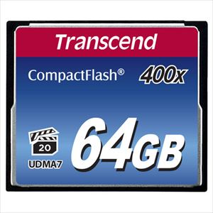 【クリックで詳細表示】コンパクトフラッシュカード 64GB 400倍速 Transcend社製 TS64GCF400 TS64GCF400