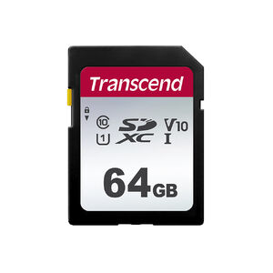 "Transcend SDXCカード 64GB Class10 UHS-I U1 V10 TS64GSDC300S SDカード"