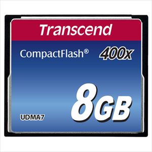 【クリックで詳細表示】コンパクトフラッシュカード 8GB 400倍速 Transcend社製 TS8GCF400 TS8GCF400
