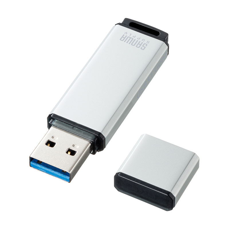 USBメモリー 64GB USB3.1 (Gen1) アルミ製ボディ シルバー[UFD-3AT64GSV]