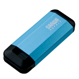 【クリックでお店のこの商品のページへ】USB2.0フラッシュディスク(ブルー) UFD-RM2G2BL