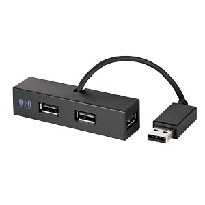 【クリックでお店のこの商品のページへ】USB2.0ハブ 010(4ポート・ブラック) USB-HUB010BBK