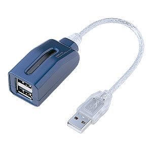 【クリックでお店のこの商品のページへ】USB2.0ハブ(2ポート・ブルー) USB-HUB213BL
