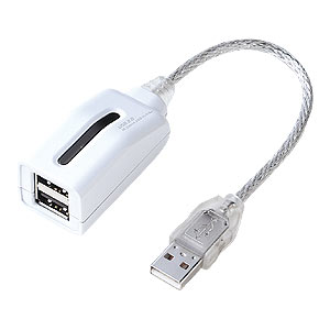 【クリックでお店のこの商品のページへ】USB2.0ハブ(2ポート・ホワイト) USB-HUB213WH