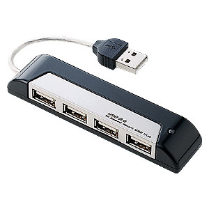 【クリックでお店のこの商品のページへ】USB2.0ハブ(4ポート・ブラック) USB-HUB217BK
