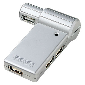 【クリックで詳細表示】【在庫処分】 USB2.0ハブ(シルバー) USB-HUB219SV