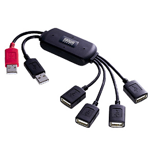 【クリックで詳細表示】【わけあり在庫処分】USB2.0ハブ(4ポート・ブラック) USB-HUB227BK2