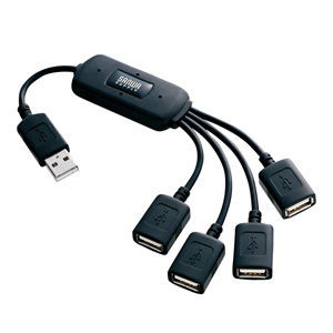 【クリックでお店のこの商品のページへ】【期間限定価格】USB2.0ハブ(4ポート・ブラック) USB-HUB227BK