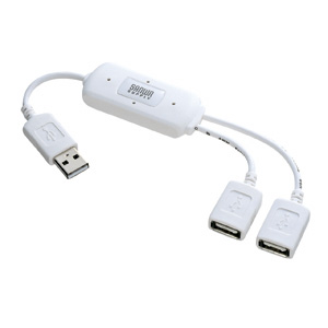 【クリックで詳細表示】USB2.0ハブ(2ポート・ホワイト) USB-HUB228WH