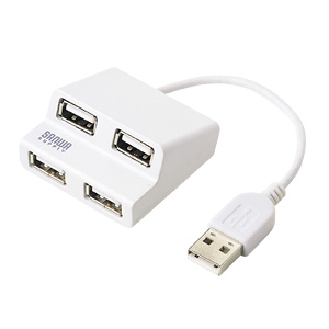 【クリックで詳細表示】【わけあり在庫処分】 USB2.0ハブ(4ポート・ホワイト) USB-HUB233WH