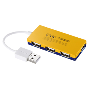 【クリックで詳細表示】【わけあり在庫処分】USB2.0ハブ tone(4ポート・オレンジ) USB-HUB257D