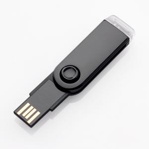 【クリックで詳細表示】【わけあり在庫処分】 USBメモリ(ブラックスイングタイプ・8GB) YT-MEAU8G