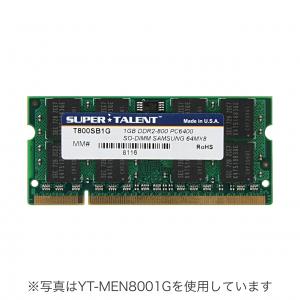 【クリックで詳細表示】【わけあり在庫処分】 ノート用 増設メモリ 1GB(DDR2 PC2-5300、DDR2-667) YT-MEN6671G