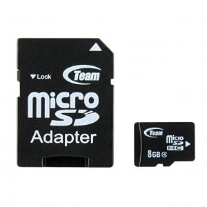 【クリックでお店のこの商品のページへ】マイクロSDHC(microSDHC) Class4対応 SDアダプタ付 8GB YT-METHM8G