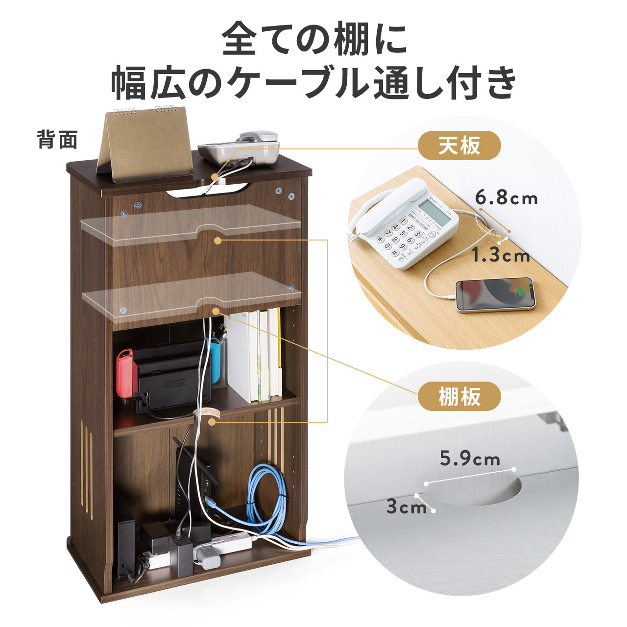 ルーター収納ボックス モデム収納 ラック ケーブルボックス コード収納