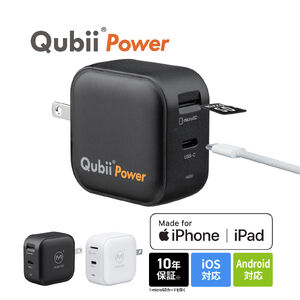 Qubii Power USB-C obNAbv  }[d iPhone Android Ή microSDۑ J[h[_[ 10Nۏ zCg