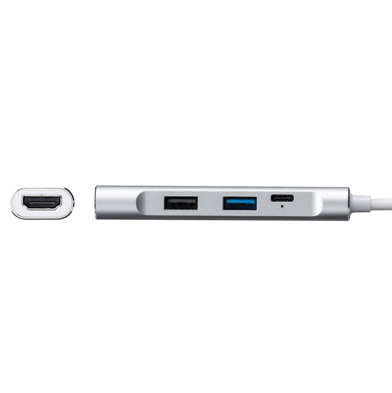 USB Type-Cハブ（USB PD充電・60W対応・HDMI出力・MacBook・iPad Pro対応・4K/30Hz・USB Aポート・アルミ）  400-HUB086の販売商品 | 通販ならサンワダイレクト