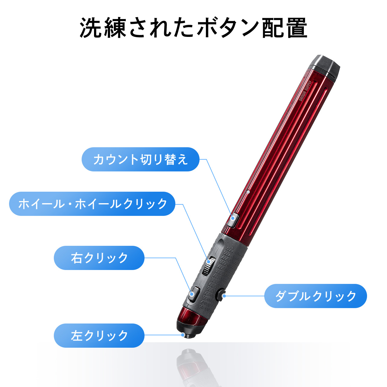 ペン型マウス Bluetooth ワイヤレス USB A Type-C 充電式 ペンマウス ブラック 400-MAWBT202 |  通販ならサンワダイレクト