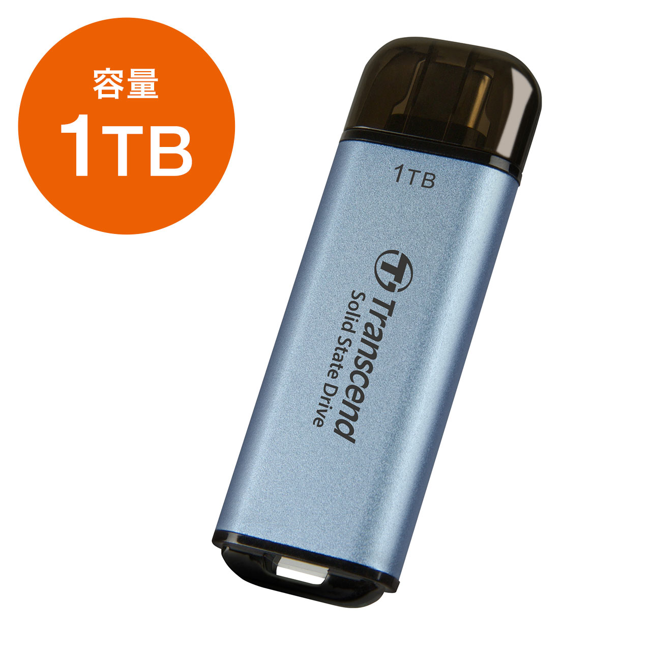 Transcend スティックSSD 1TB ESD300 Type-C ポータブルSSD 外付け USB10Gbps USB3.2 Gen2 スカイブルー[TS1TESD300C]